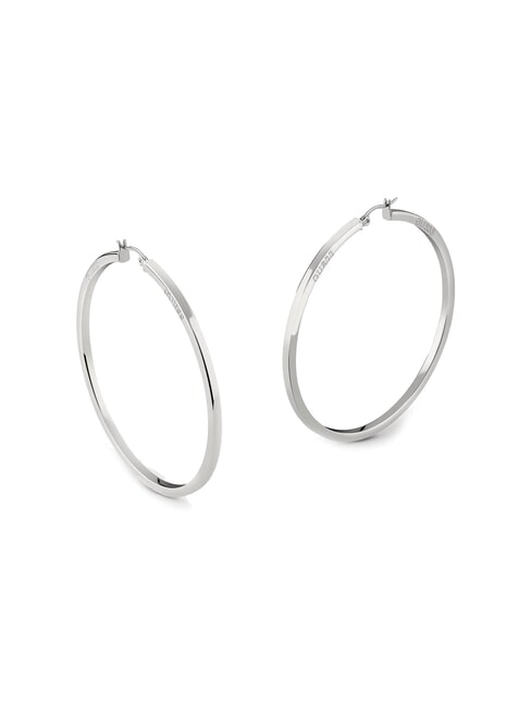 GUESS HOOPS I DID IT AGAIN Boucles d'oreilles créoles moyennes ARGENT - Boucles d'oreilles