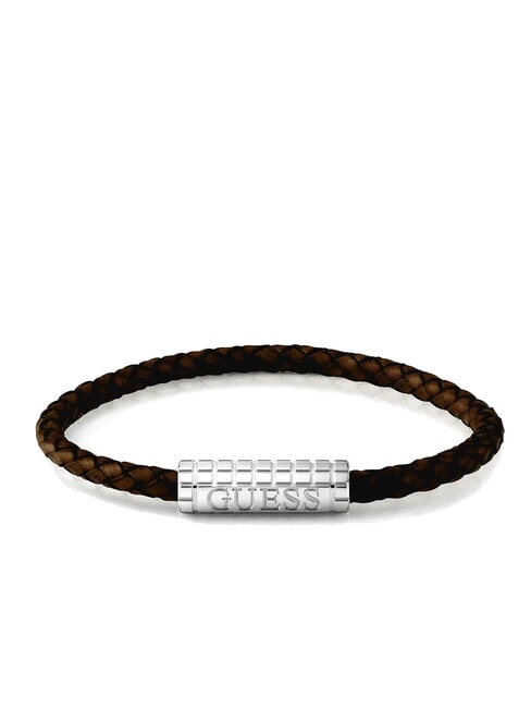 GUESS ACAPULCO Bracelet acier/marron - Bracelets pour hommes