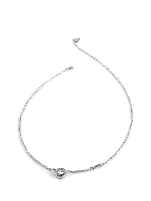 GUESS UNIQUE SOLITAIRE Collier avec breloque et zircone ARGENT - Colliers