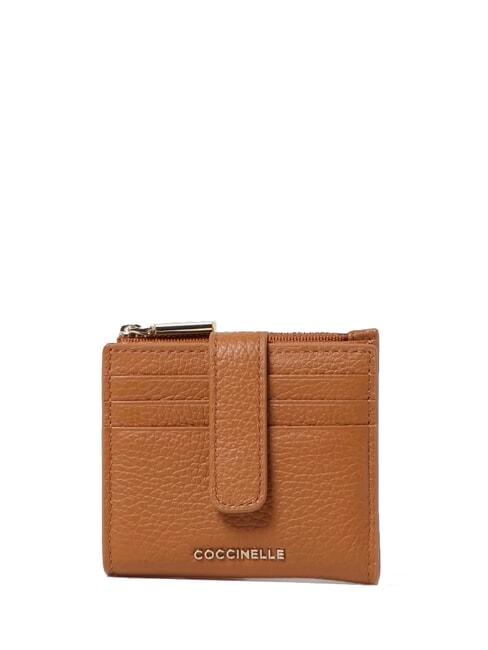 COCCINELLE METALLIC SOFT Mini portefeuille en cuir CUIR - Portefeuilles Femme