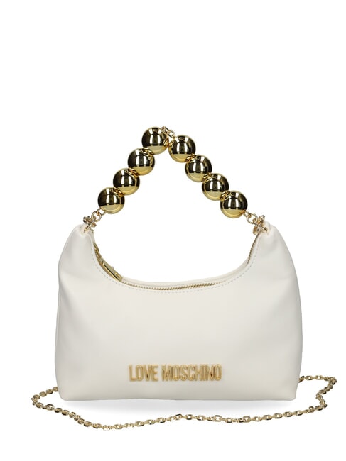 LOVE MOSCHINO CHAIN Mini sac à main, avec bandoulière blanche - Sacs pour Femme
