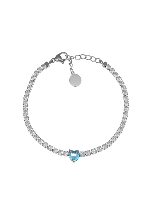AMEN ACCIAIO Bracelet avec zircone et coeur argent - Bracelets