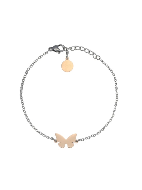 AMEN ACCIAIO Bracelet Papillon acier/roses - Bracelets