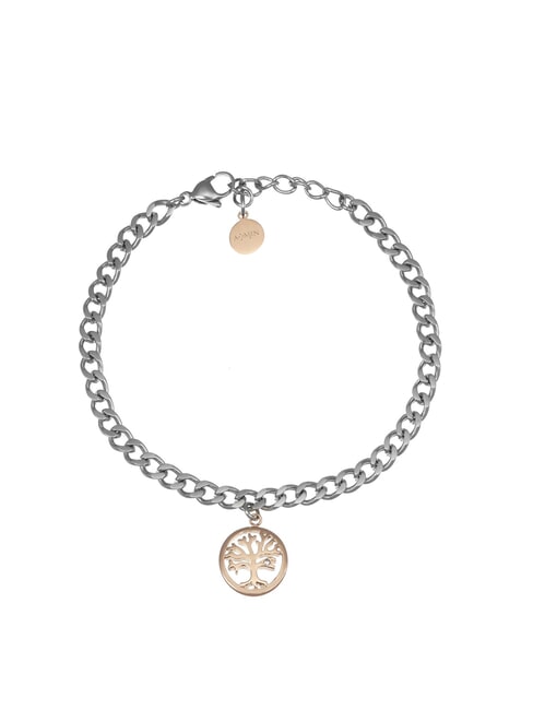 AMEN ACCIAIO Bracelet chaîne arbre de vie acier/roses - Bracelets