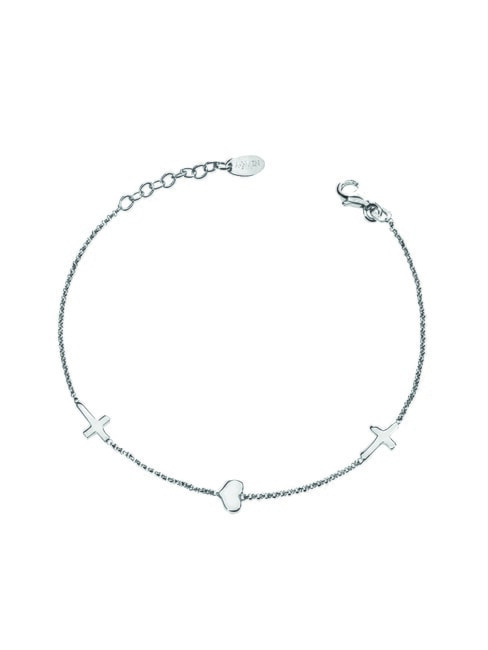 AMEN PREGA E AMA Bracelet en argent rhodium - Bracelets