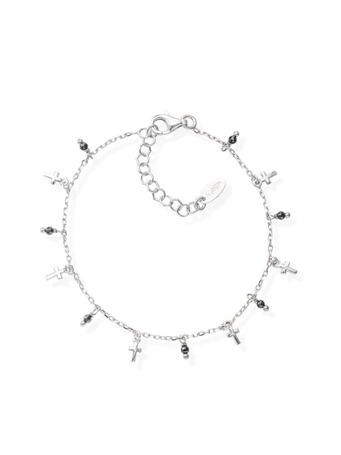 AMEN CANDY CHARM Bracelet en argent avec croix rhodium - Bracelets