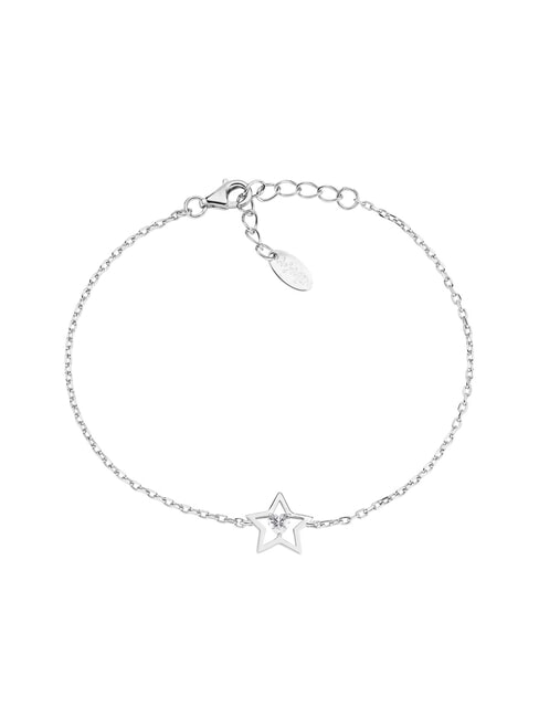 AMEN STELLE Bracelet en argent avec cœur étoile rhodium - Bracelets