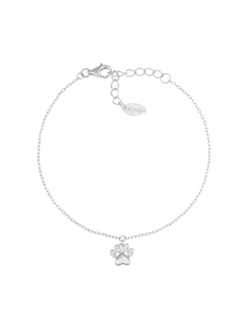 AMEN COCCOLE LUXURY Bracelet en argent avec empreinte de pas rhodium - Bracelets