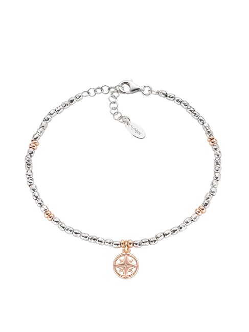 AMEN ELEMENTI Bracelet avec rose des vents rhodium/rosé - Bracelets pour hommes