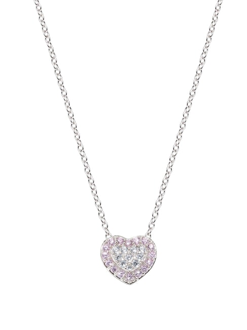 AMEN GIOIA DI MAMMA Collier en argent avec coeur rhodium - Colliers