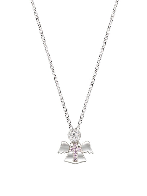 AMEN GIOIA DI MAMMA Collier avec petit ange et zircons rhodium - Colliers