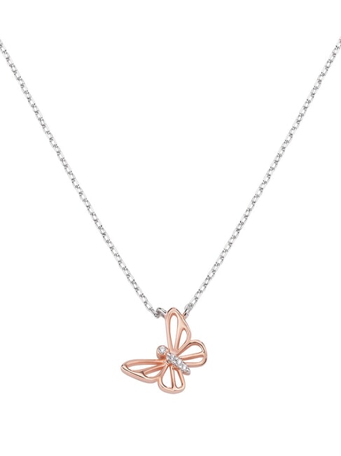 AMEN ANIMALIER LUXURY Collier avec coccinelle et zircone rhodium/rosé - Colliers