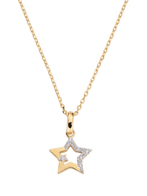 AMEN STELLE Collier avec pendentif deux étoiles or - Colliers