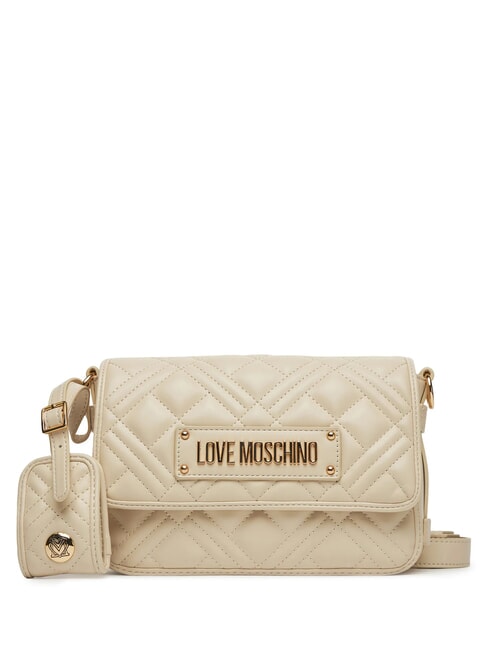 LOVE MOSCHINO QUILTED S Mini sac à bandoulière Ivoire - Sacs pour Femme
