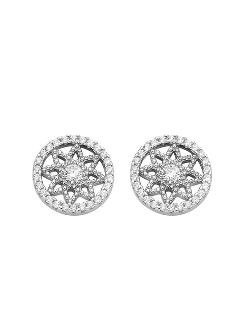 AMEN FIORE DELLA VITA Boucles d'oreilles en argent avec zircone rhodium - Boucles d'oreilles