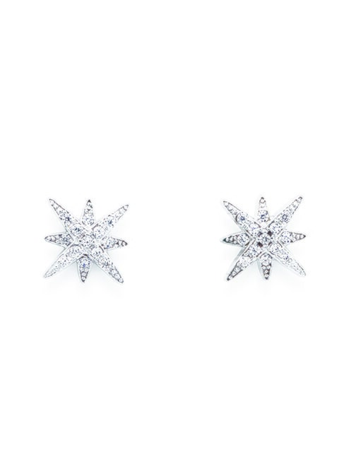 AMEN DIAMONDS Boucles d'oreilles en argent avec zircone rhodium - Boucles d'oreilles