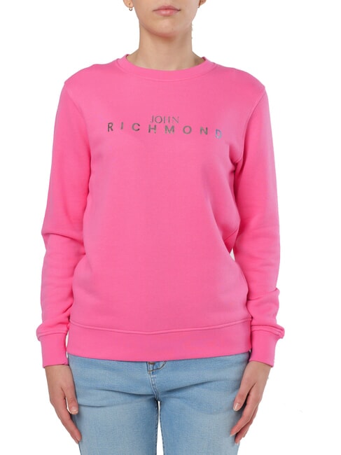 JOHN RICHMOND HABID Sweat-shirt ras du cou en coton Barbie - Sweat-shirts pour femmes