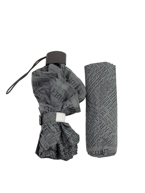 FERRÈ MINI Parapluie manuel coupe-vent cravate grise 02 - Parapluies