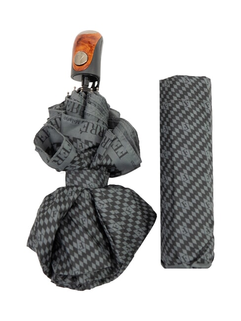 FERRÈ MINI Parapluie pliant coupe-vent cravate grise 03 - Parapluies