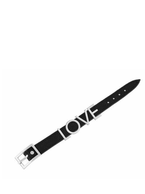 LIUJO LOVE Bracelet en cuir noir - Bracelets
