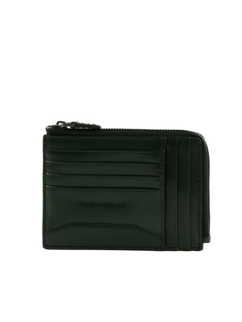 THE BRIDGE FILIPPO Porte-cartes en cuir avec zip malachite/ornière. sombre - Portefeuilles Homme