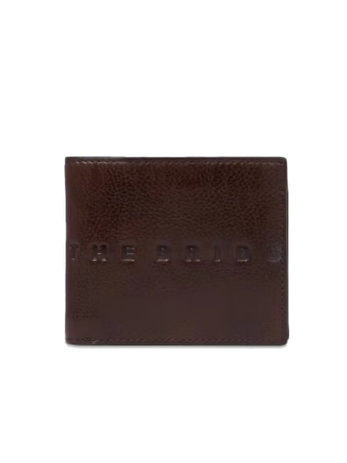 THE BRIDGE ALBERTO Portefeuille en cuir avec porte-monnaie châtaigne ruthénium dk - Portefeuilles Homme