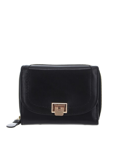 THE BRIDGE FEDERICA Petit portefeuille en cuir black Gold - Portefeuilles Femme