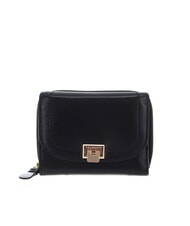 THE BRIDGE FEDERICA Petit portefeuille en cuir black Gold - Portefeuilles Femme - 1