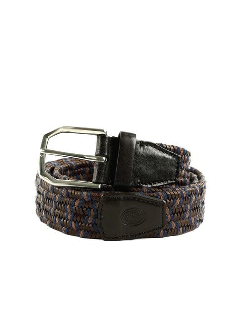 THE BRIDGE BRUNELLESCHI Ceinture en cuir et corde cognac/bleu/marron abb. blanc de ruthénium - Ceintures