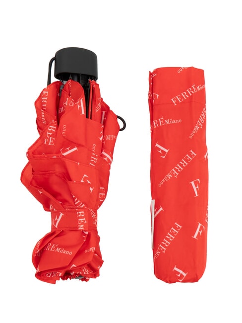 FERRÈ LOGO ALL OVER Mini parapluie manuel rouge03 - Parapluies