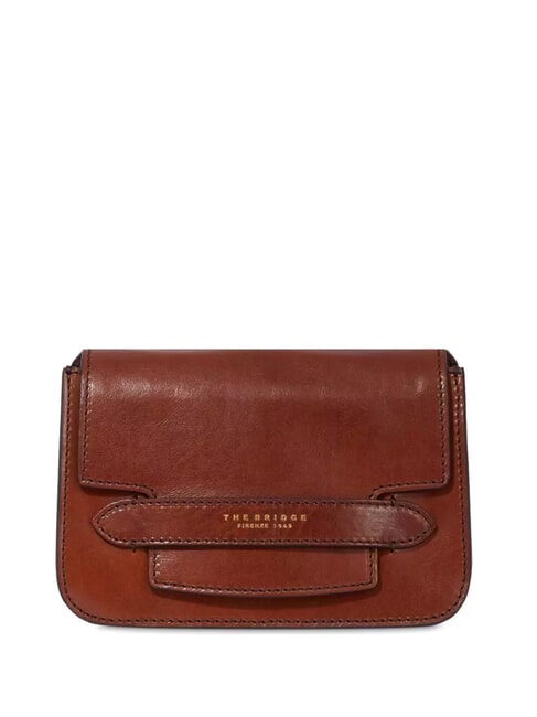 THE BRIDGE LUCREZIA Sac en cuir à 3 soufflets marron/céruléen+multicolore abb. or - Sacs pour Femme