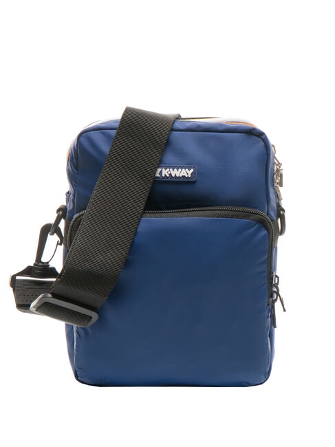 KWAY ERLOY Sac en nylon avec poche bleu cobalt profond - Sacs en Bandoulières pour Homme
