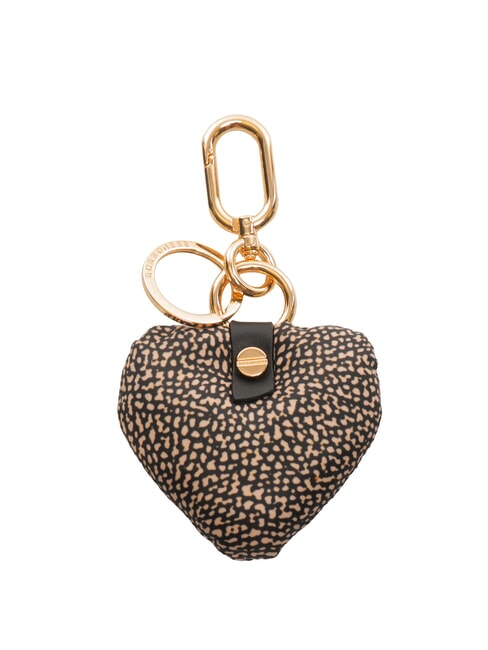 BORBONESE KEYRING Cuore Porte-clés avec breloque OP / NATUREL / NOIR - Porte-clés