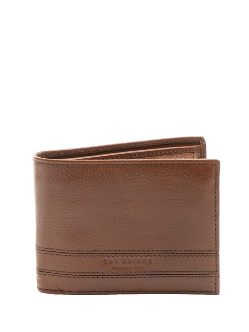 THE BRIDGE CESARE  Portefeuille en cuir Marron / Palladium - Portefeuilles Homme