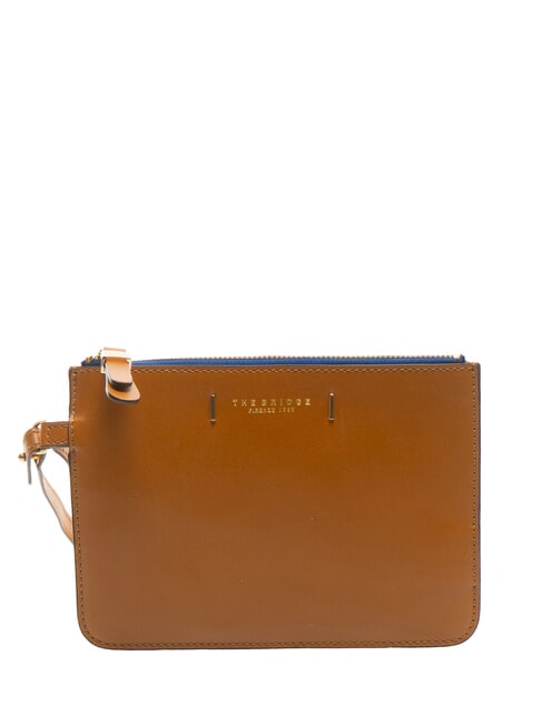 THE BRIDGE CHIARA Pochette en cuir Cognac / or - Sacs pour Femme