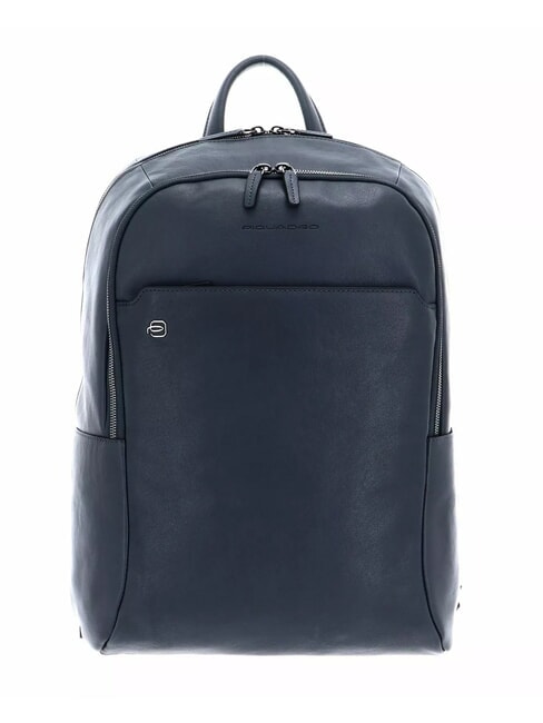 PIQUADRO BLACK SQUARE  Sac à dos pour ordinateur portable 15,6", en cuir bleu - Sacs à dos pour ordinateur portable