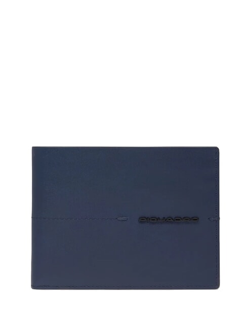 PIQUADRO KIRI Portefeuille en cuir bleu - Portefeuilles Homme