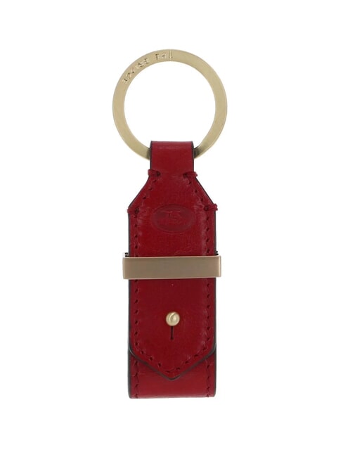 THE BRIDGE DUCCIO Porte-clés à breloques en cuir flamenco abb. or - Porte-clés
