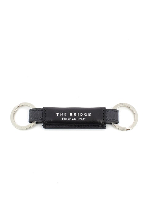 THE BRIDGE JAZZ Porte-clés à breloques en cuir palladium anthracite - Porte-clés