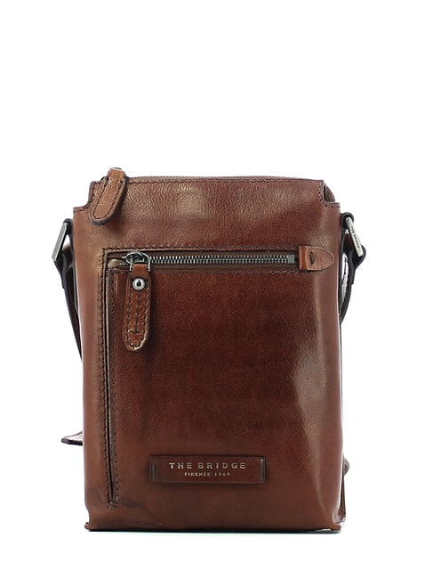 THE BRIDGE KALLIO Sac en cuir Marron / Ruthénium - Sacs en Bandoulières pour Homme