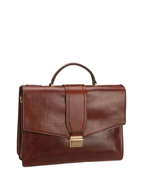 THE BRIDGE DANTE Mallette en cuir pour ordinateur portable 15" MARRON - Porte Documents Travail