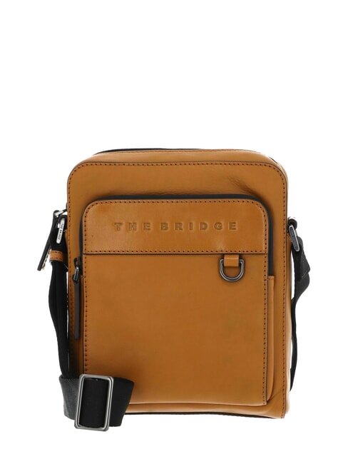 THE BRIDGE DAMIANO  Sac en cuir curry abb ruthénium foncé - Sacs en Bandoulières pour Homme