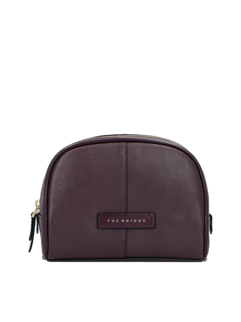 THE BRIDGE ELISABETTA Beauté moyenne en cuir raisin ab. or - Trousses