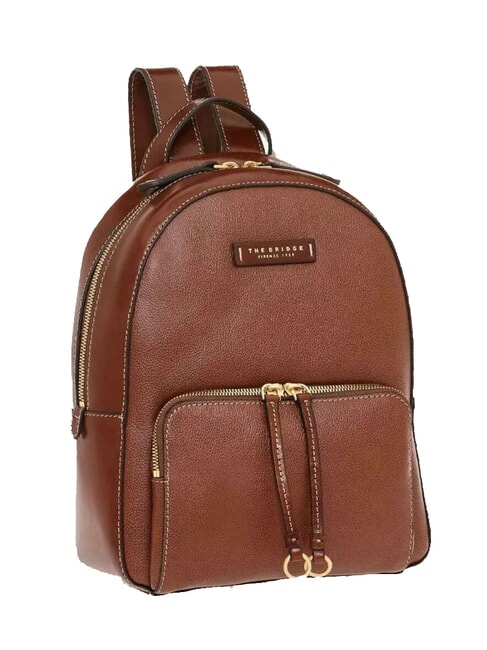 THE BRIDGE CARLOTTA Sac à dos rond en cuir MARRON - Sacs pour Femme