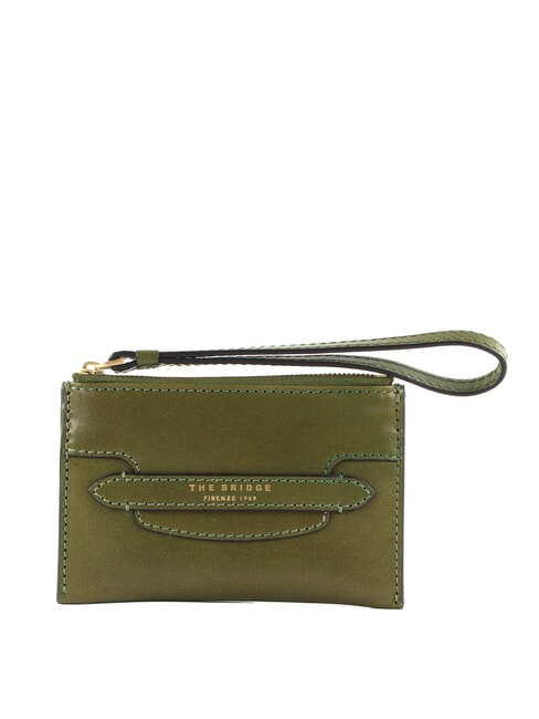 THE BRIDGE LUCREZIA  Poche en cuir vert figue abb. or - Sacs pour Femme
