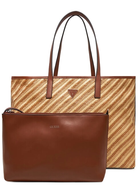 GUESS VIKKY II  Sac à bandoulière naturel / cognac - Sacs pour Femme
