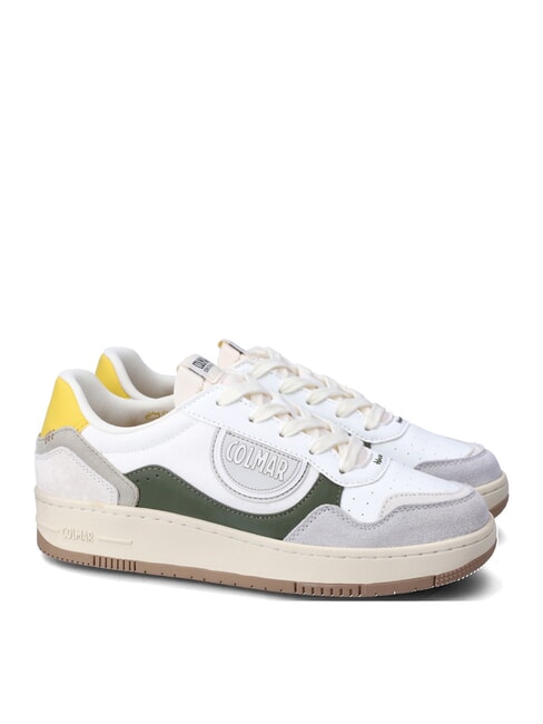 COLMAR AUSTIN BRIEF Baskets blanc/vert/ocre - Chaussures unisexe