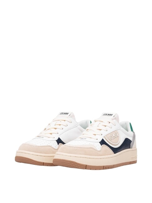 COLMAR AUSTIN BRIEF Baskets blanc/bleu marine/vert - Chaussures unisexe
