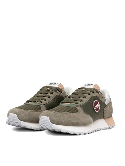 COLMAR TRAVIS AUTHENTIC Baskets vert m/beige/gris clair - Chaussures unisexe