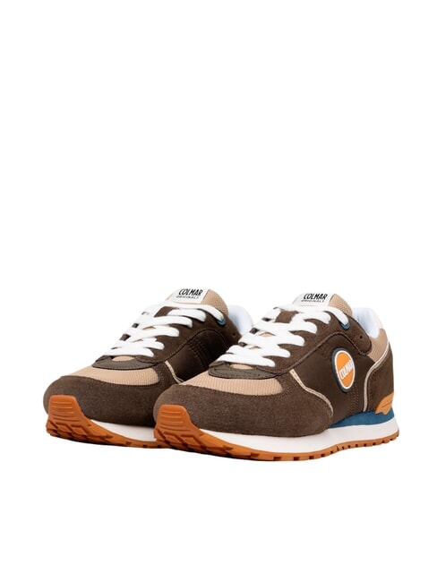 COLMAR TRAVIS BOOST Baskets vert/beige/orange - Chaussures Homme